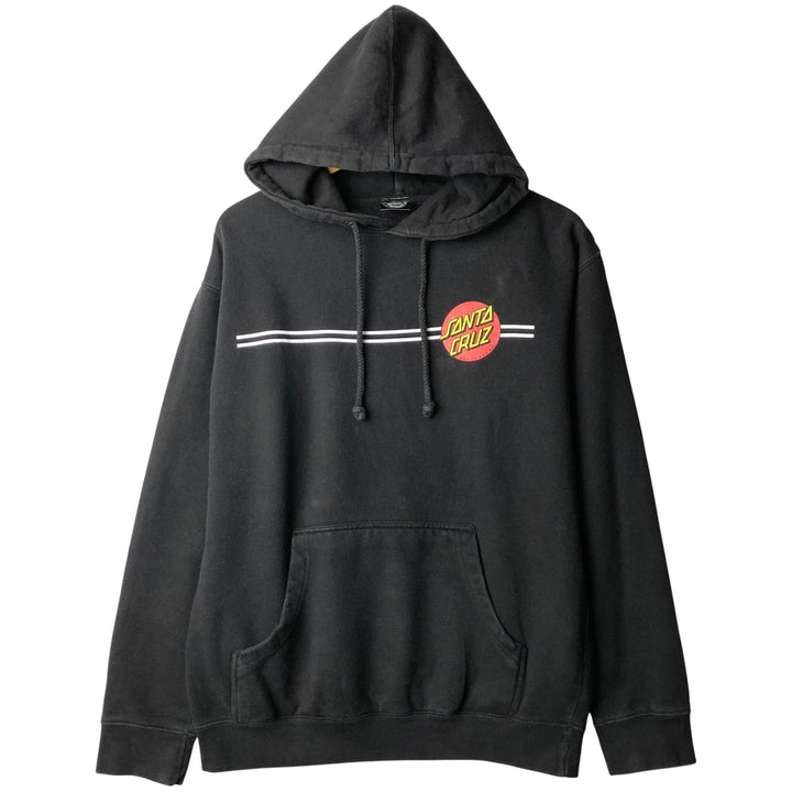 Santa Cruz SANTA CRUZ sweatshirt pullover hoodie, men's size M unclear black type Vintage Second Hand