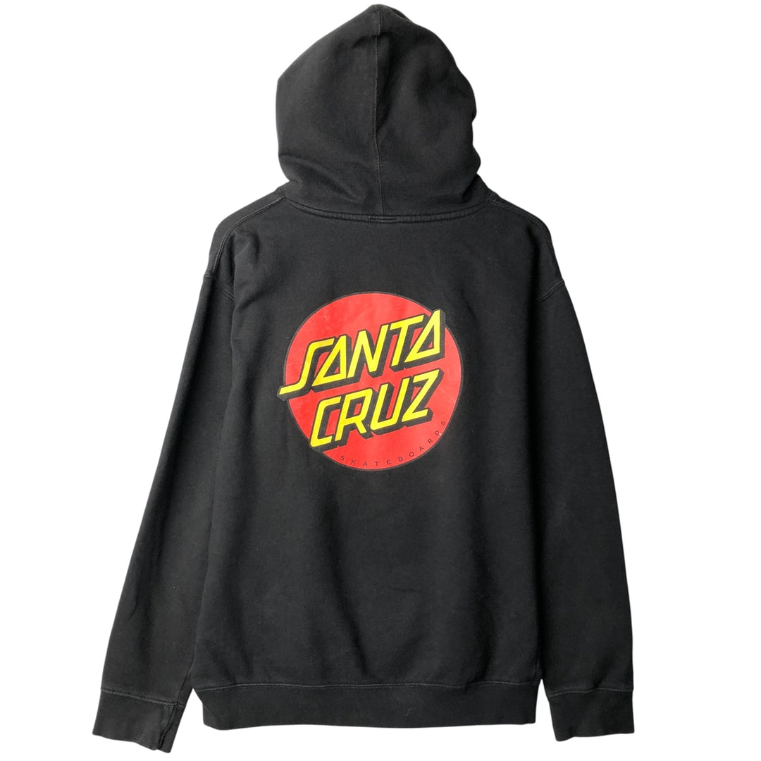 Santa Cruz SANTA CRUZ sweatshirt pullover hoodie, men's size M unclear black type Vintage Second Hand
