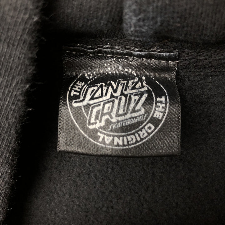 Santa Cruz SANTA CRUZ sweatshirt pullover hoodie, men's size M unclear black type Vintage Second Hand
