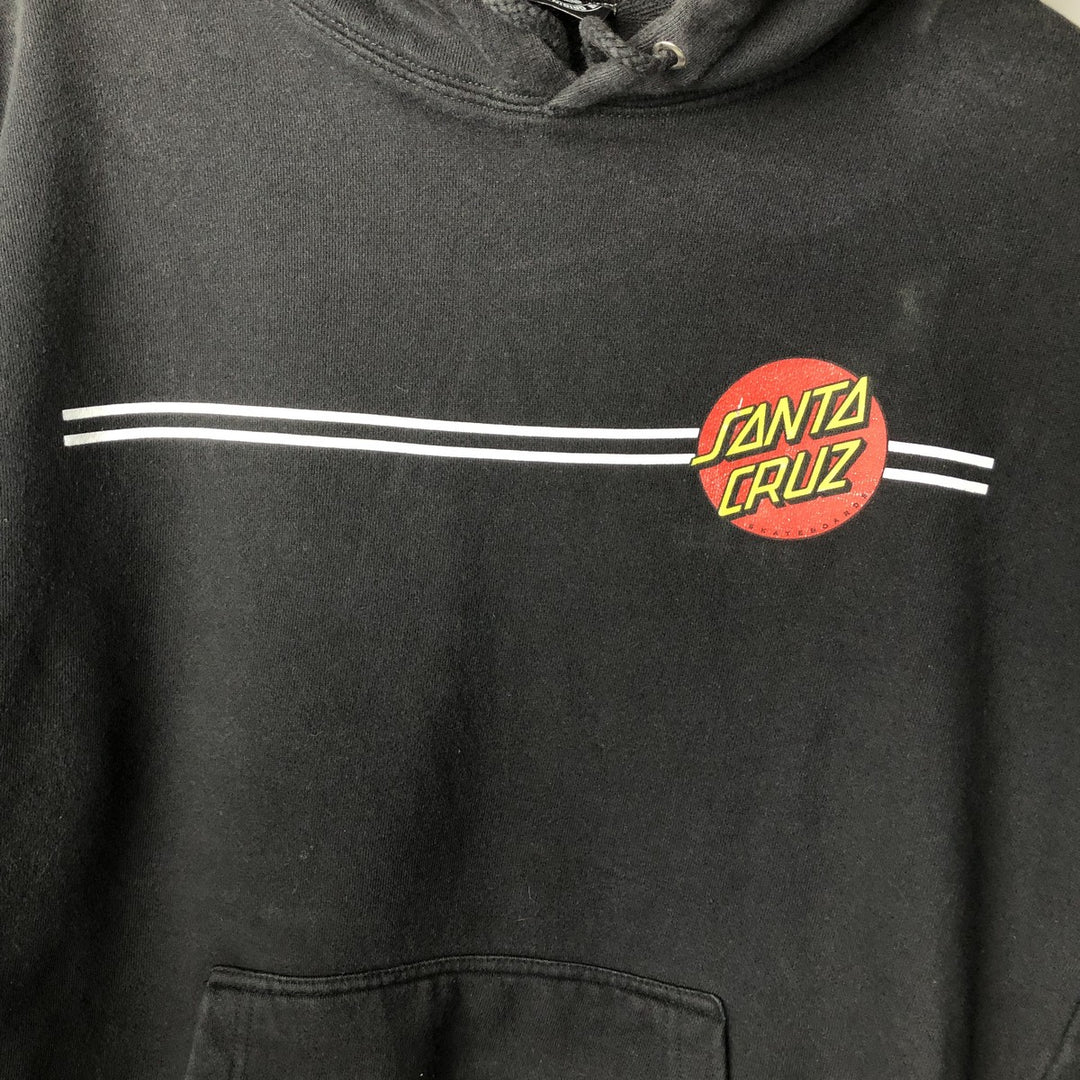 Santa Cruz SANTA CRUZ sweatshirt pullover hoodie, men's size M unclear black type Vintage Second Hand