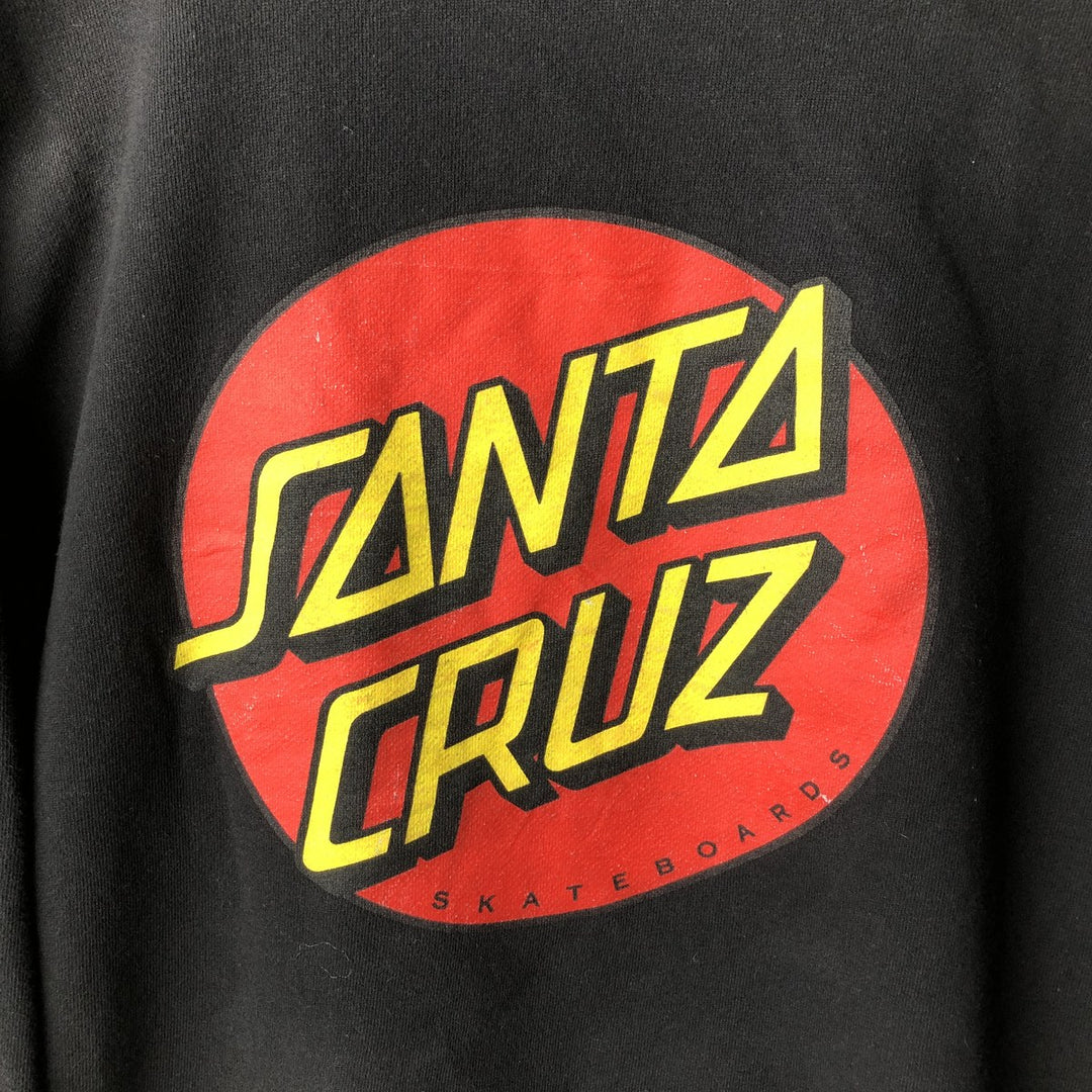 Santa Cruz SANTA CRUZ sweatshirt pullover hoodie, men's size M unclear black type Vintage Second Hand