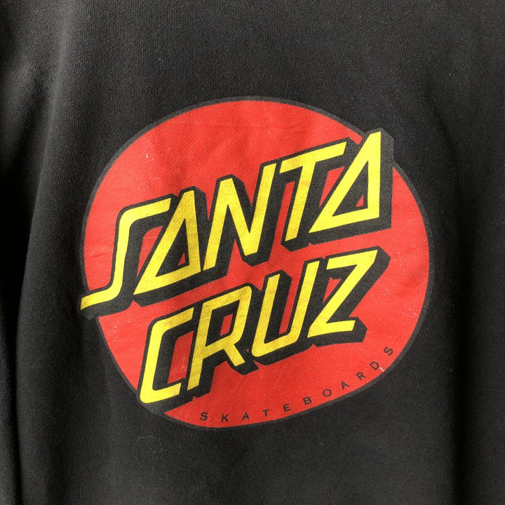 Santa Cruz SANTA CRUZ sweatshirt pullover hoodie, men's size M unclear black type Vintage Second Hand