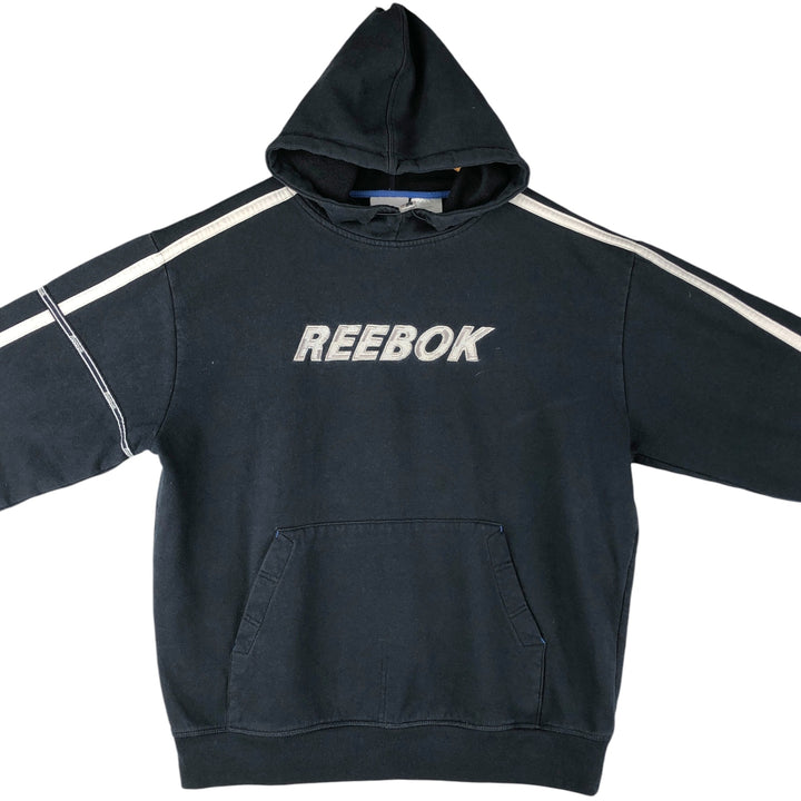 Reebok Sweat Pullover Hoodie Men's Size L polyester navy blue type Vintage Second Hand