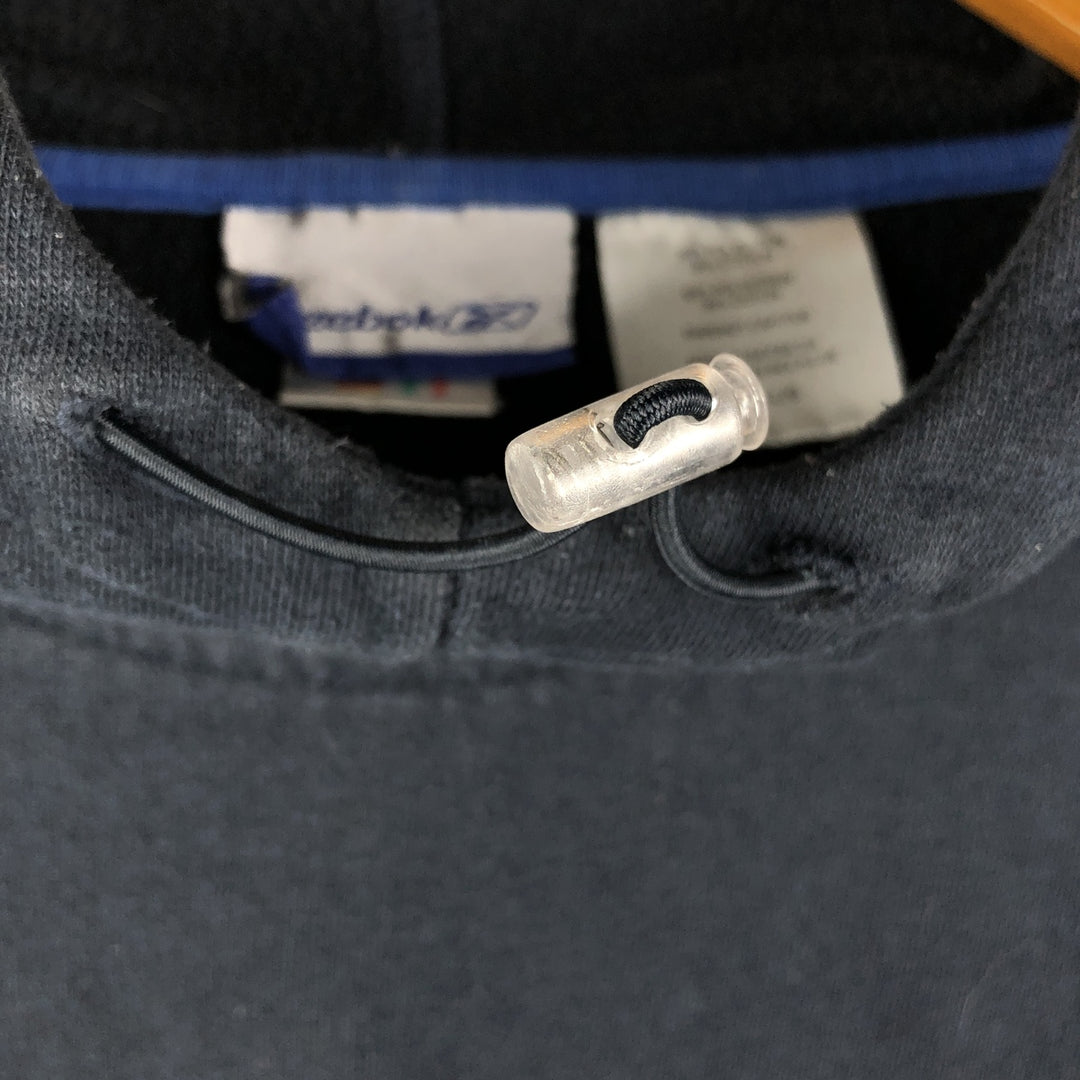 Reebok Sweat Pullover Hoodie Men's Size L polyester navy blue type Vintage Second Hand