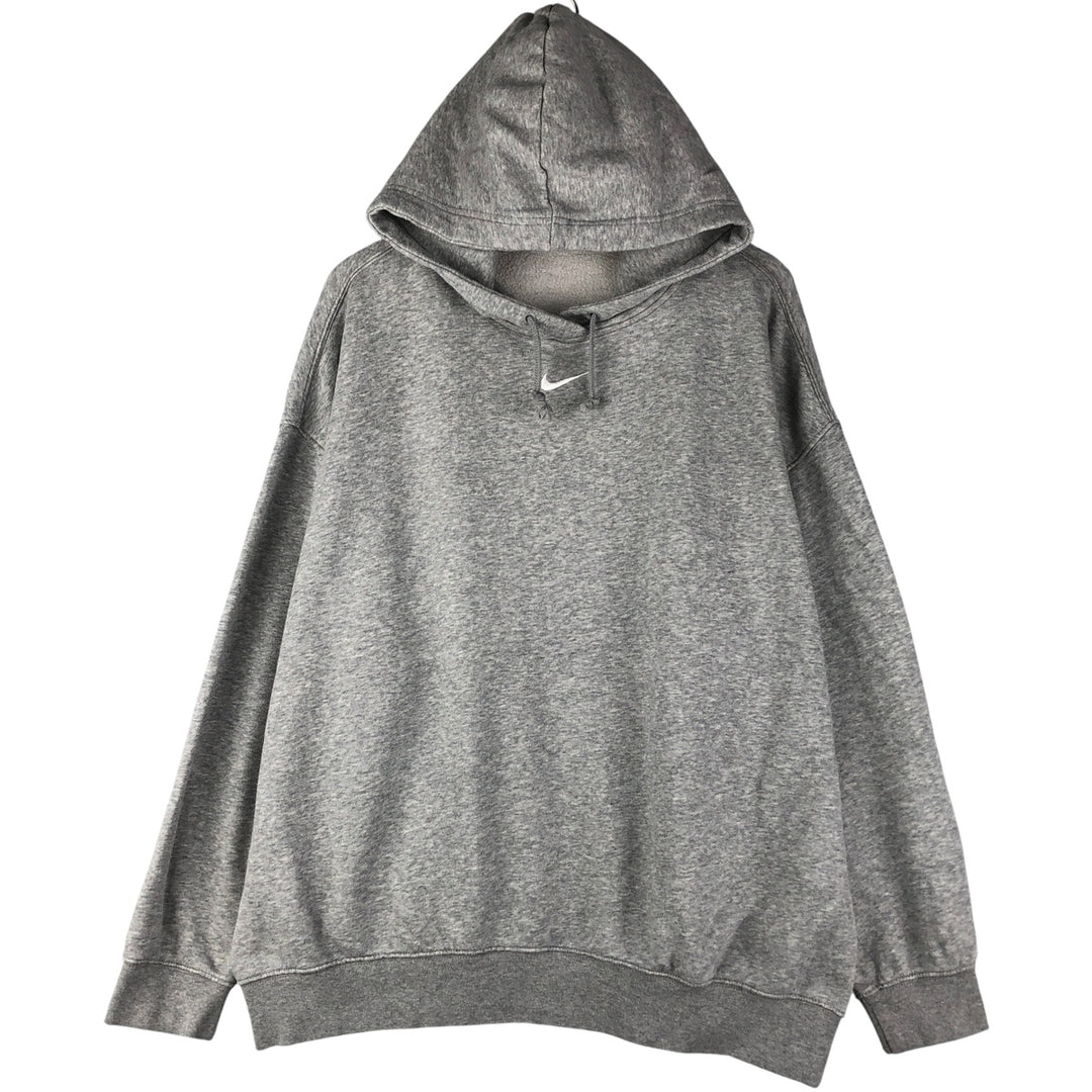 Nike Center Logo Sweat Pullover Hoodie, Men's XL cotton gray type Vintage Second Hand