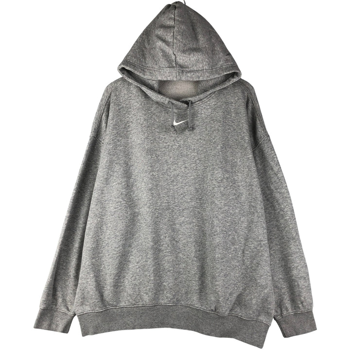 Nike Center Logo Sweat Pullover Hoodie, Men's XL cotton gray type Vintage Second Hand
