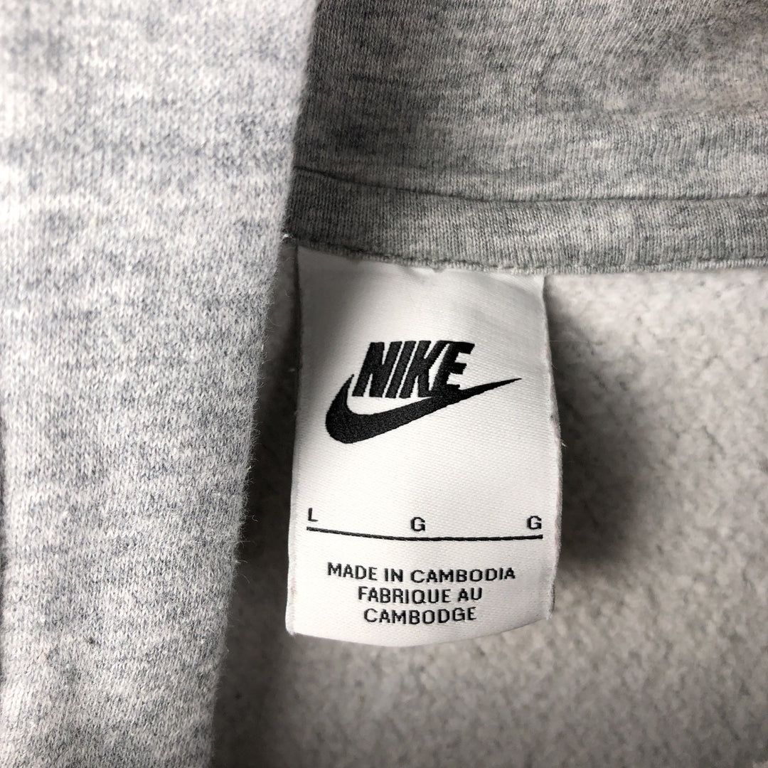 Nike Sweat Pullover Hoodie, Men's Size L cotton gray type Vintage Second Hand