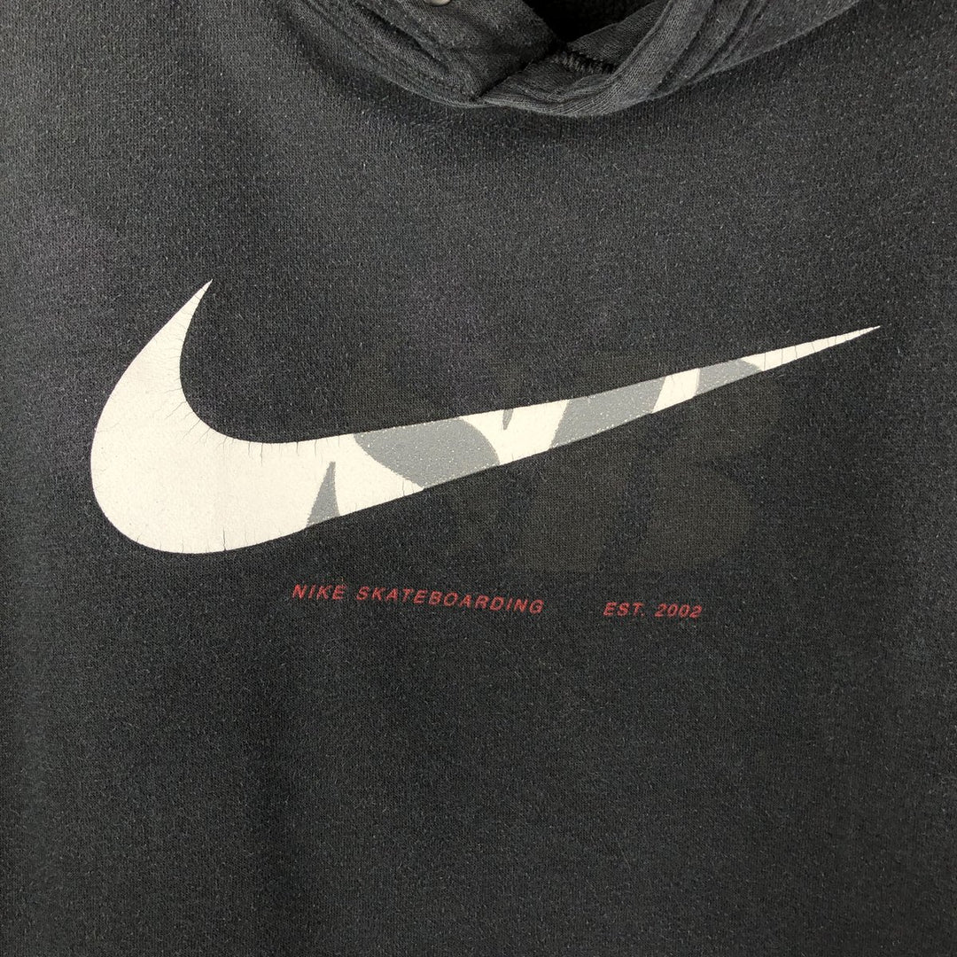 Nike SB sweatshirt pullover hoodie, men's size M cotton black type Vintage Second Hand