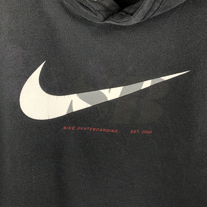 Nike SB sweatshirt pullover hoodie, men's size M cotton black type Vintage Second Hand