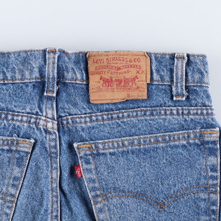 2000'S Levi's 550 Tapered Denim Pants, Made in USA, Men's Size W32 cotton Blue type light blue Vintage Second Hand