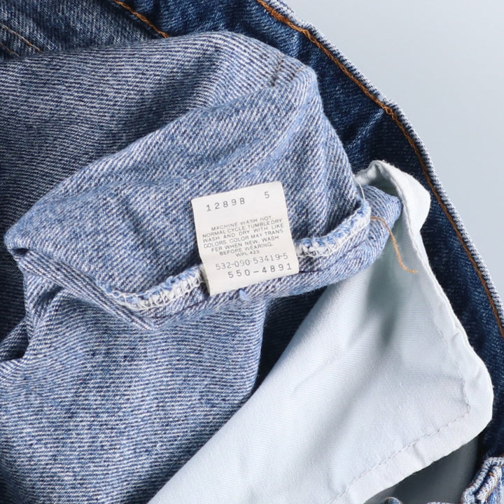 2000'S Levi's 550 Tapered Denim Pants, Made in USA, Men's Size W32 cotton Blue type light blue Vintage Second Hand