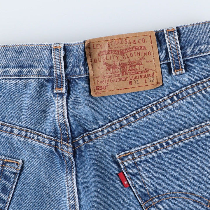 2000'S Levi's 550 Tapered Denim Pants, Made in USA, Men's, Size W29 cotton Blue type light blue Vintage Second Hand