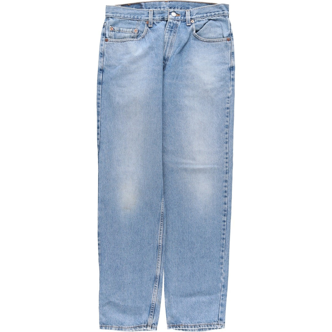 2000'S Levi's 550 Relaxed Fit Tapered Denim Pants, Made in USA, Men's Size 34 (approx.) cotton Blue type light blue Vintage Second Hand