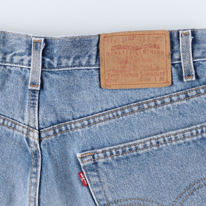 2000'S Levi's 550 Relaxed Fit Tapered Denim Pants, Made in USA, Men's Size 34 (approx.) cotton Blue type light blue Vintage Second Hand