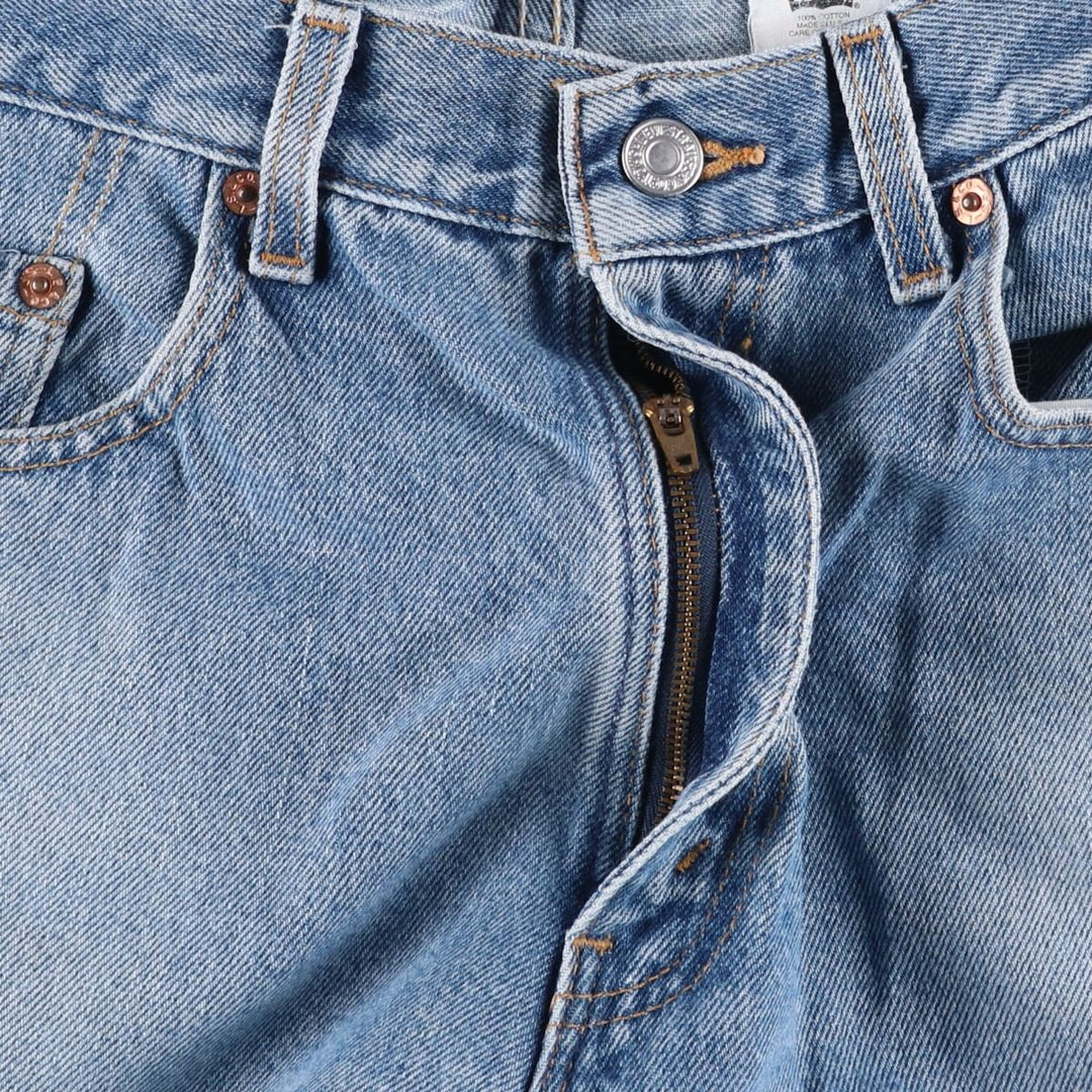 2000'S Levi's 550 Relaxed Fit Tapered Denim Pants, Made in USA, Men's Size 34 (approx.) cotton Blue type light blue Vintage Second Hand