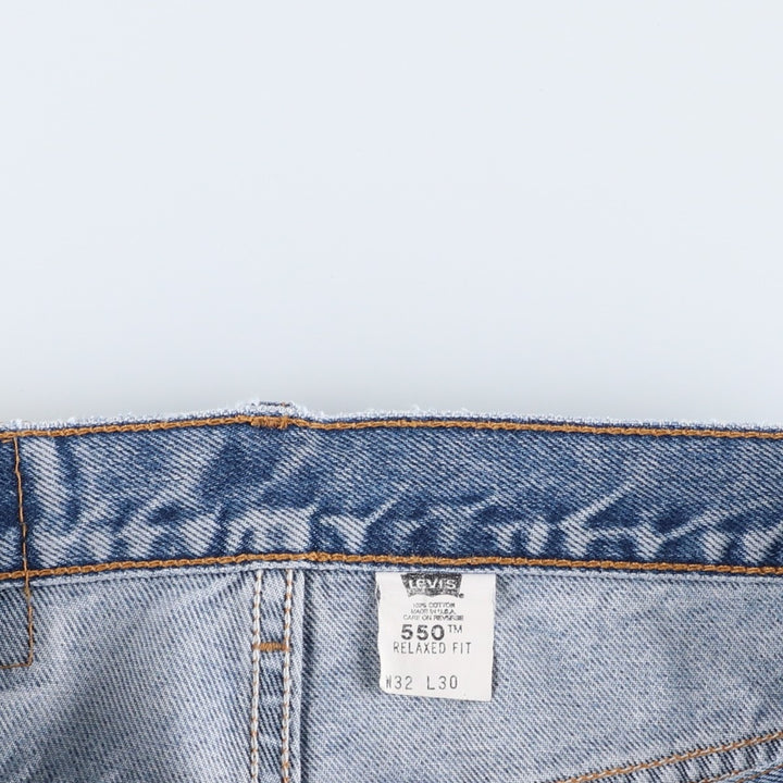 2000'S Levi's 550 Relaxed Fit Tapered Denim Pants, Made in USA, Men's Size W30 cotton blue type Vintage Second Hand
