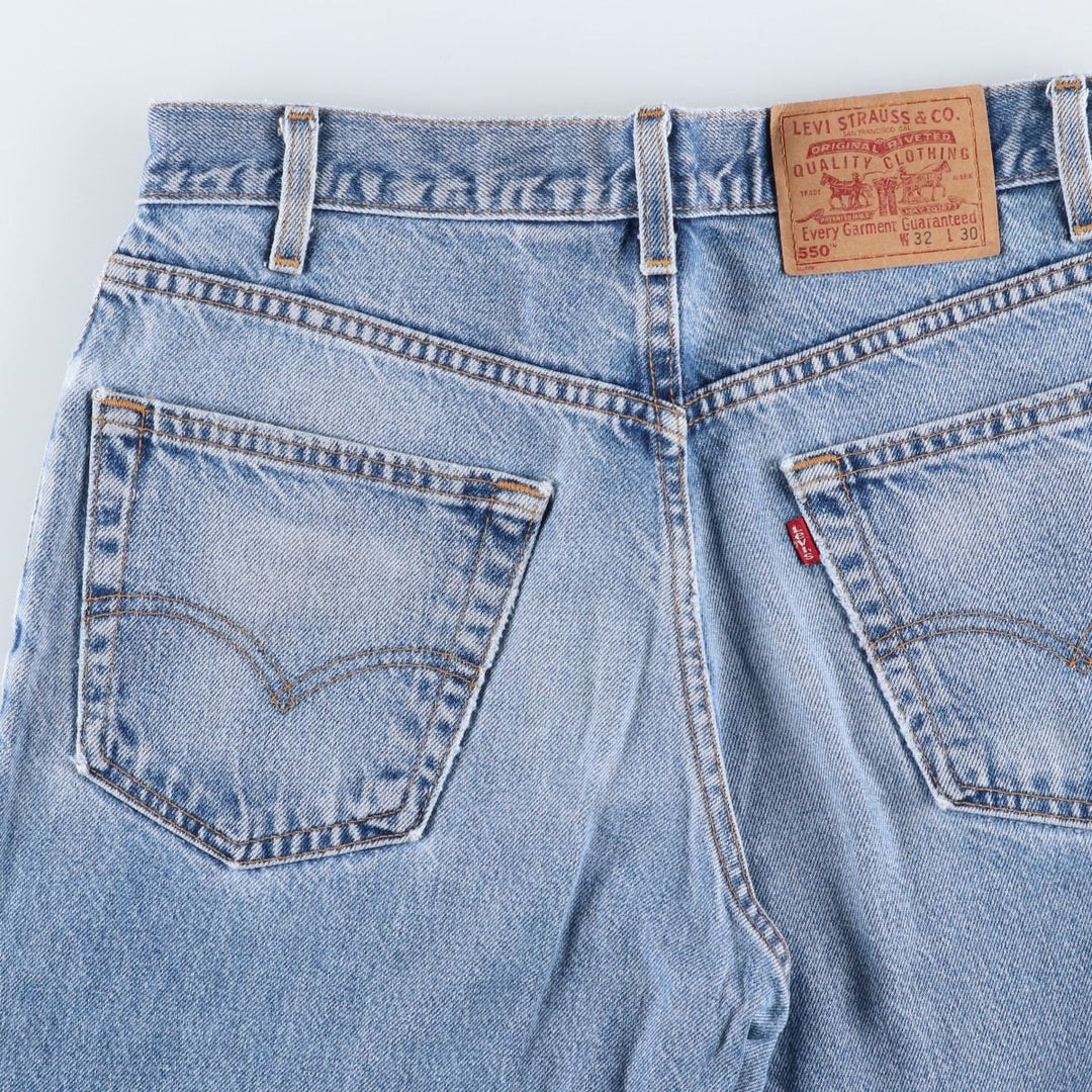 2000'S Levi's 550 Relaxed Fit Tapered Denim Pants, Made in USA, Men's Size W30 cotton blue type Vintage Second Hand