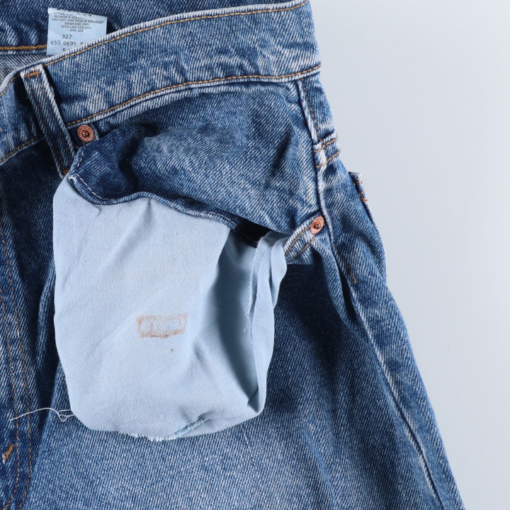 90'S Levi's 550 Relaxed Fit Tapered Denim Pants Made in USA Men's W32 Vintage cotton blue type Vintage Second Hand
