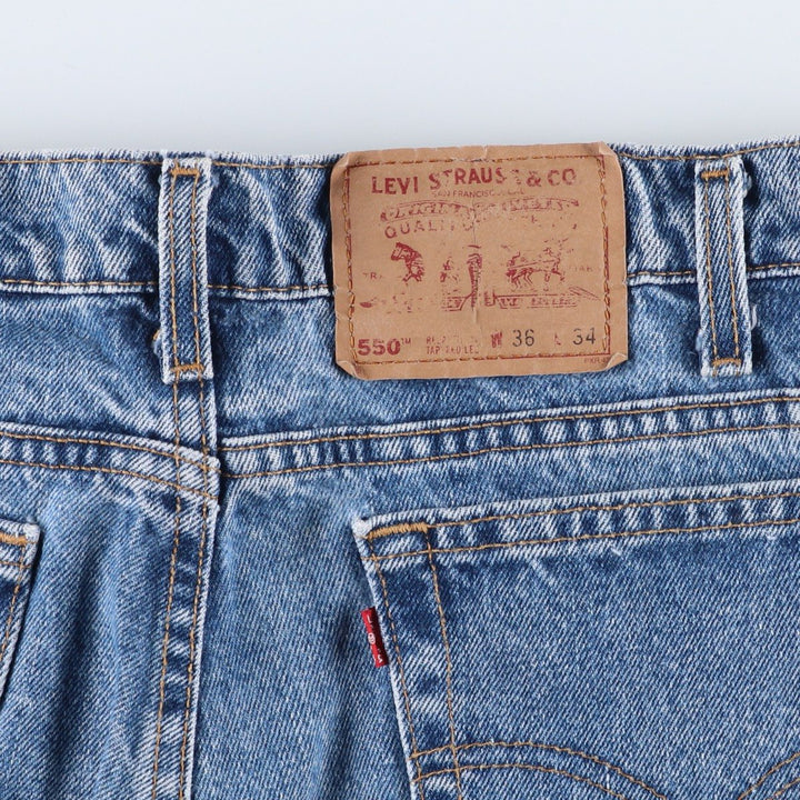 90'S Levi's 550 Relaxed Fit Tapered Denim Pants Made in USA Men's W34 Vintage cotton blue type Vintage Second Hand