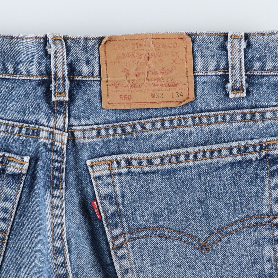 Levi's 550 Tapered Denim Pants, Made in USA, Men's, Size W31 cotton Blue type light blue Vintage Second Hand
