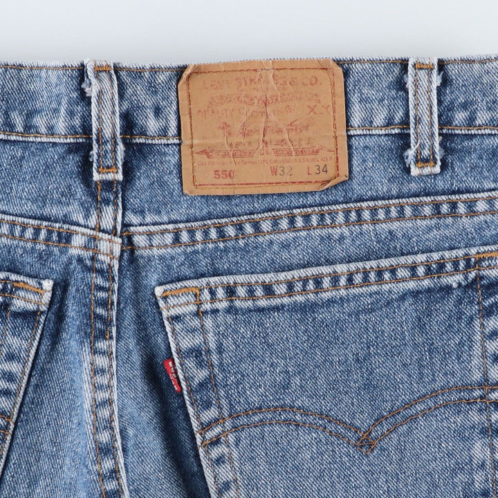 Levi's 550 Tapered Denim Pants, Made in USA, Men's, Size W31 cotton Blue type light blue Vintage Second Hand
