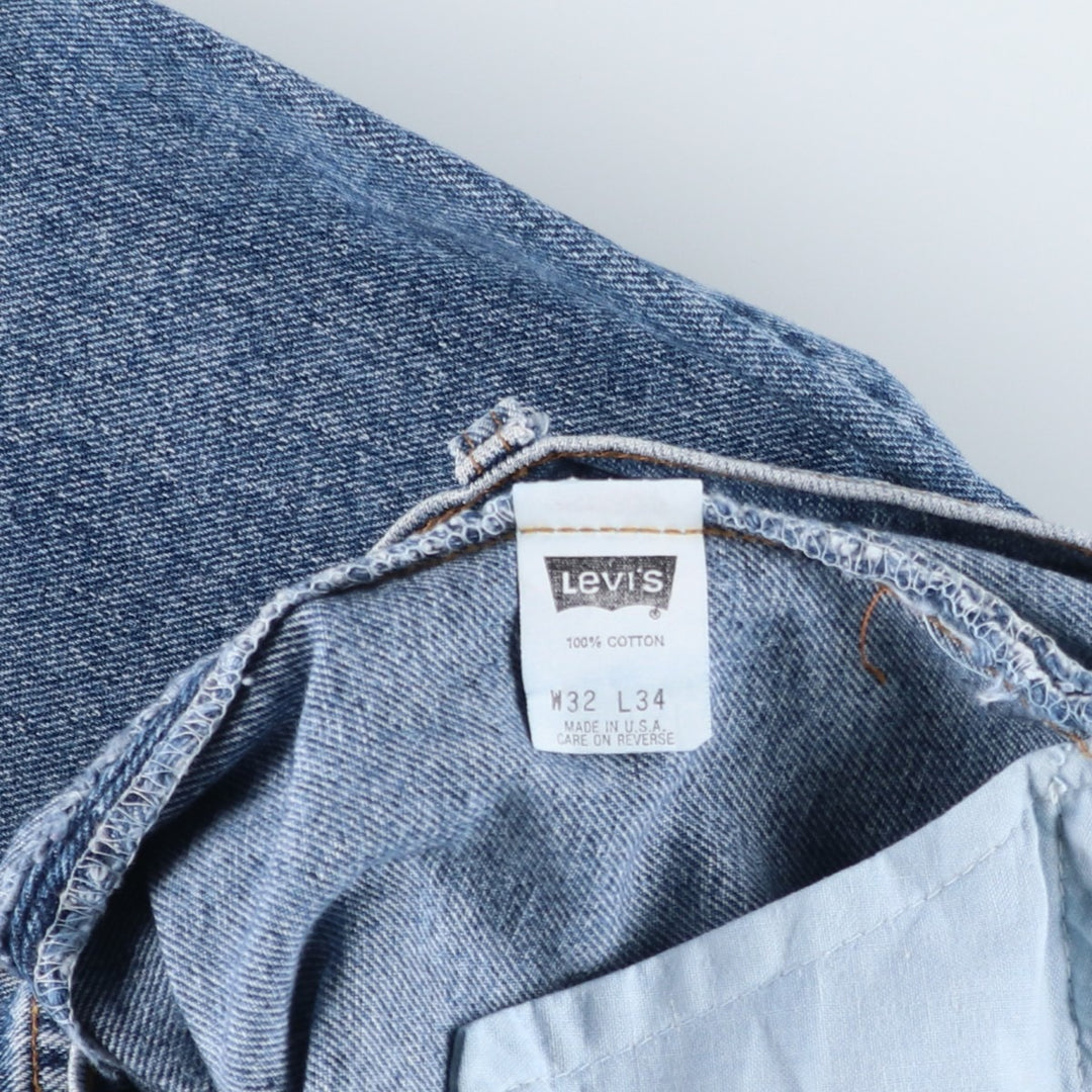Levi's 550 Tapered Denim Pants, Made in USA, Men's, Size W31 cotton Blue type light blue Vintage Second Hand