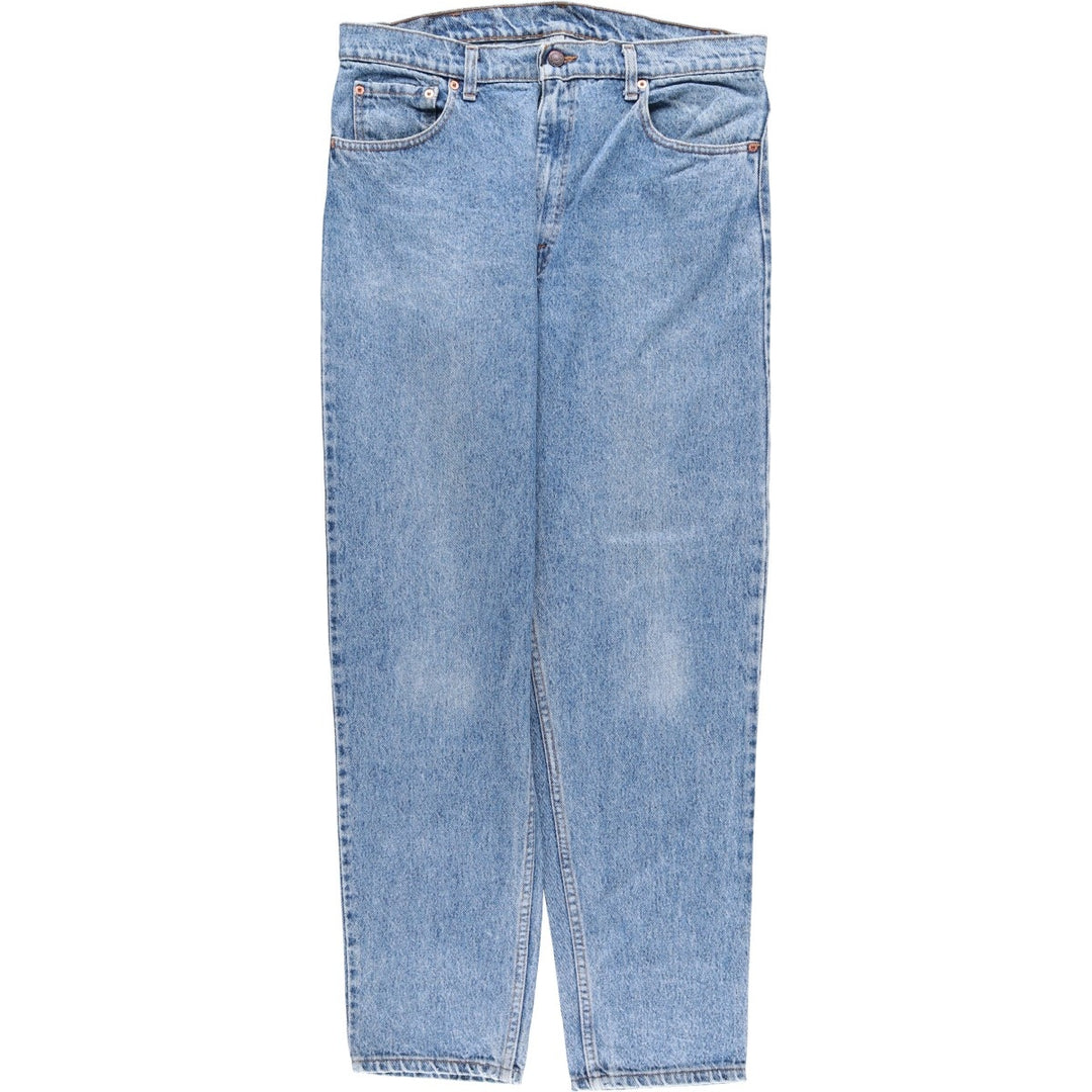 90s-00'S Levi's 550 Tapered Denim Pants, Made in USA, Men's Size 34 cotton Blue type light blue Vintage Second Hand