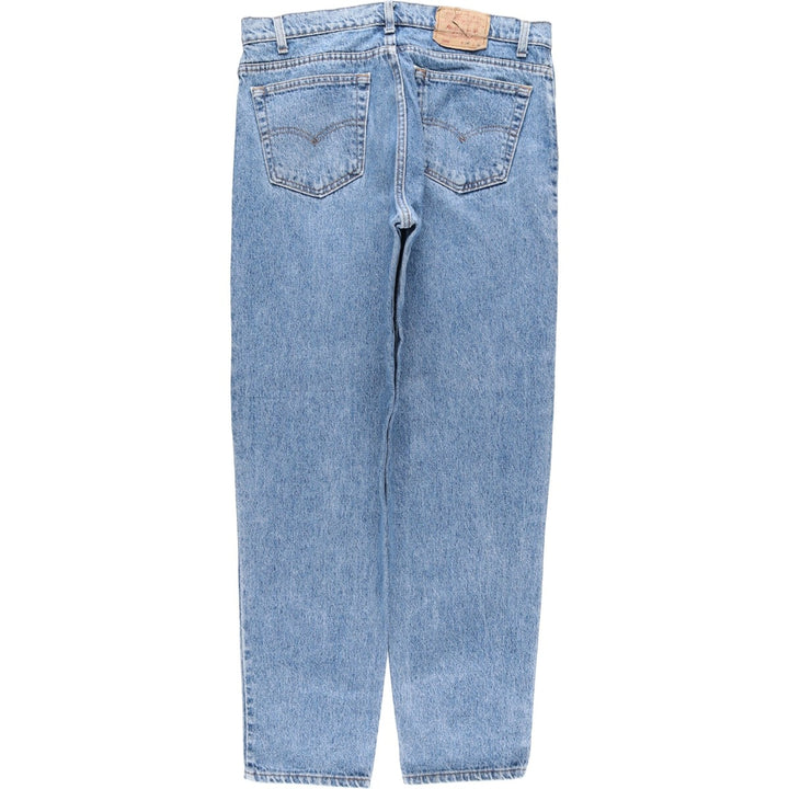 90s-00'S Levi's 550 Tapered Denim Pants, Made in USA, Men's Size 34 cotton Blue type light blue Vintage Second Hand