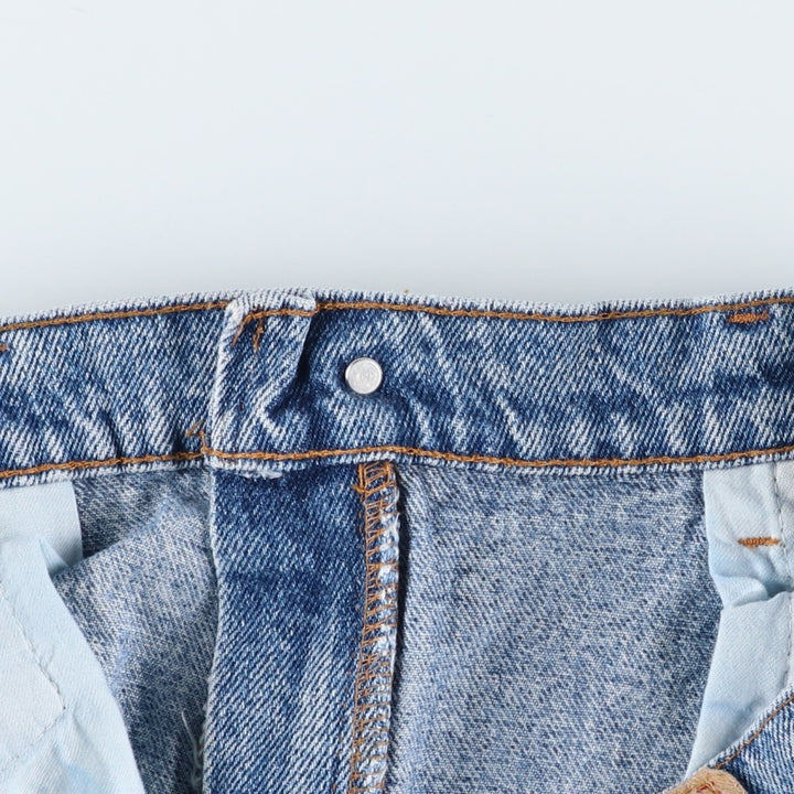 90s-00'S Levi's 550 Tapered Denim Pants, Made in USA, Men's Size 34 cotton Blue type light blue Vintage Second Hand
