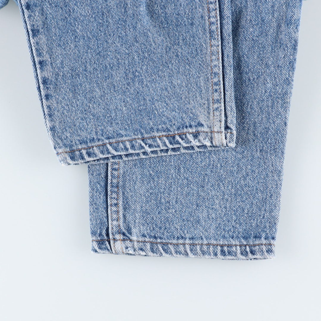 90s-00'S Levi's 550 Tapered Denim Pants, Made in USA, Men's Size 34 cotton Blue type light blue Vintage Second Hand