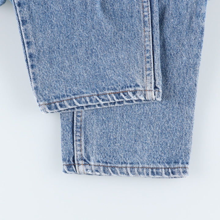 90s-00'S Levi's 550 Tapered Denim Pants, Made in USA, Men's Size 34 cotton Blue type light blue Vintage Second Hand