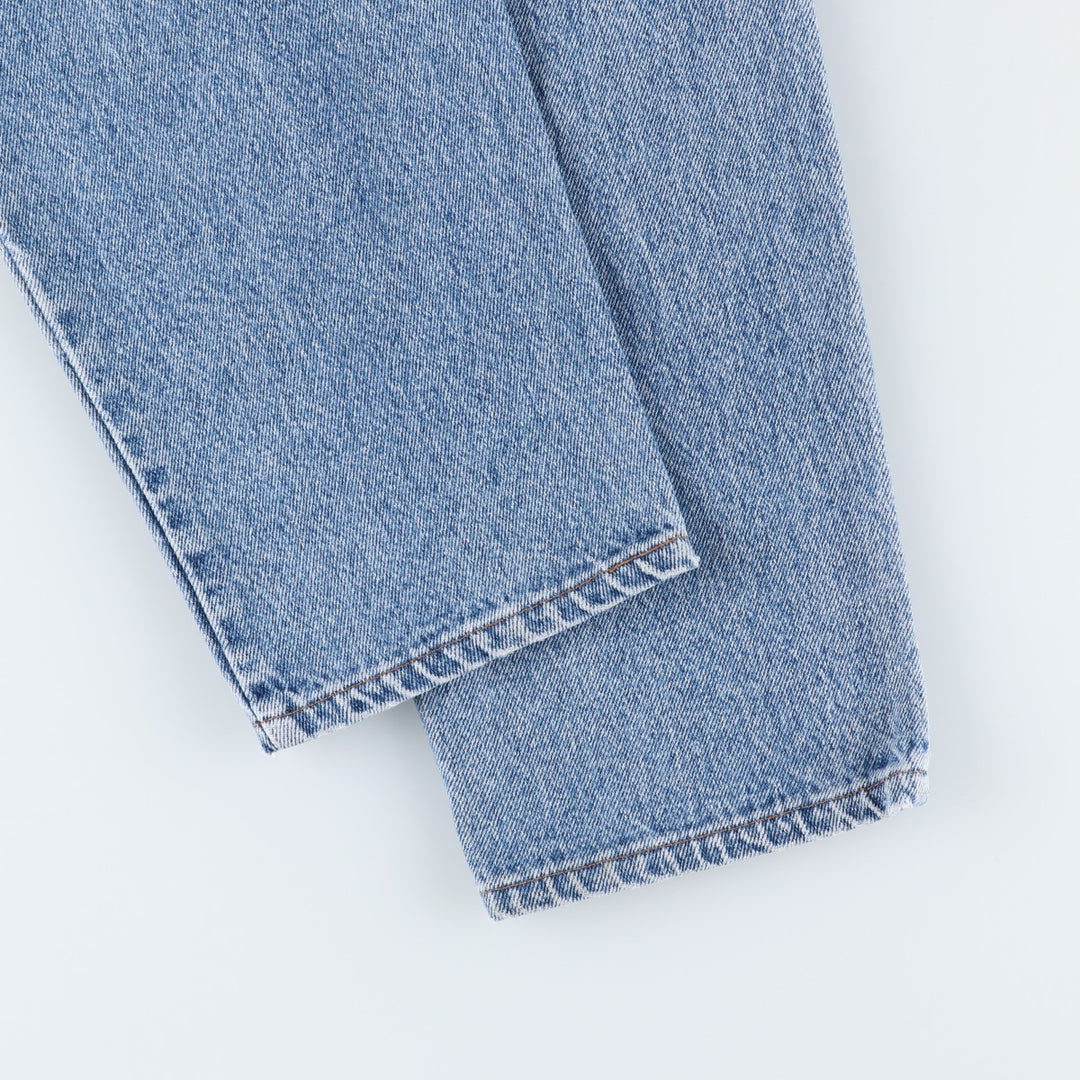 90s-00'S Levi's 550 Tapered Denim Pants, Made in USA, Men's Size 34 cotton Blue type light blue Vintage Second Hand