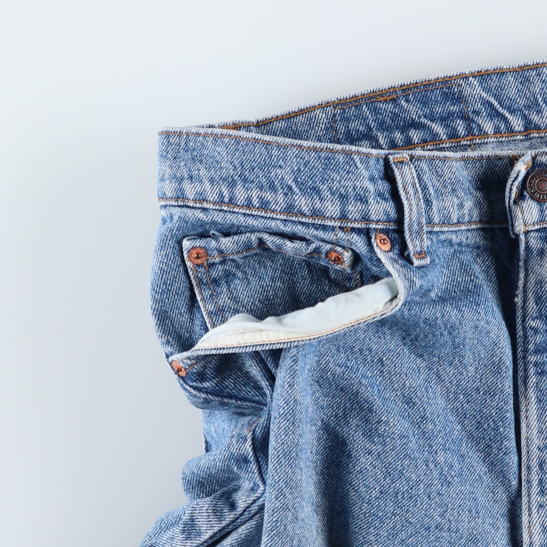 90s-00'S Levi's 550 Tapered Denim Pants, Made in USA, Men's Size 34 cotton Blue type light blue Vintage Second Hand