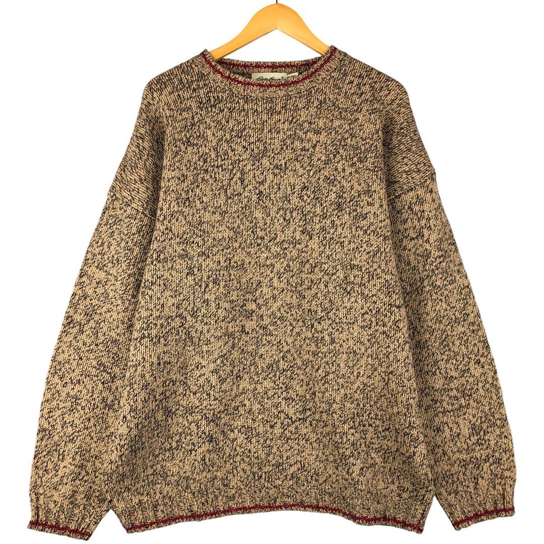 Eddie Bauer wool knit sweater, men's size L wool Beige type Vintage Second Hand