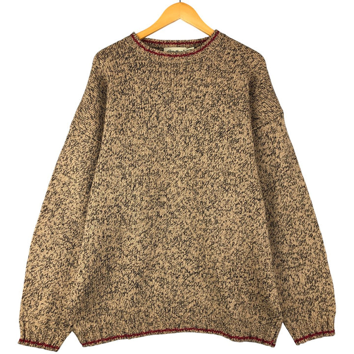 Eddie Bauer wool knit sweater, men's size L wool Beige type Vintage Second Hand
