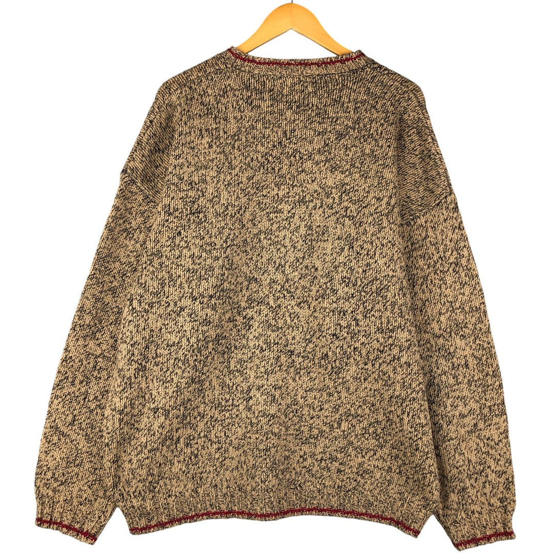 Eddie Bauer wool knit sweater, men's size L wool Beige type Vintage Second Hand