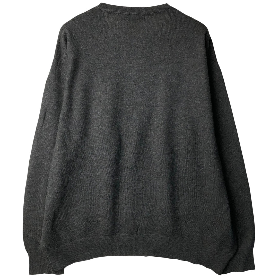 Burberry's London Merino Wool Knit Sweater, Made in Spain, Men's Size L Merino wool Charcoal Vintage Second Hand