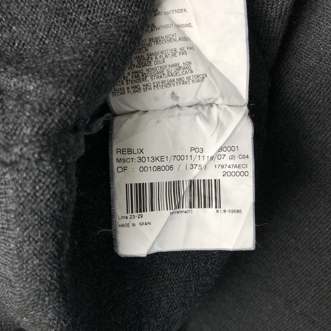 Burberry's London Merino Wool Knit Sweater, Made in Spain, Men's Size L Merino wool Charcoal Vintage Second Hand