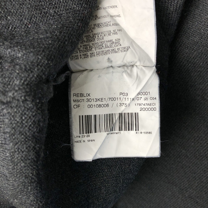 Burberry's London Merino Wool Knit Sweater, Made in Spain, Men's Size L Merino wool Charcoal Vintage Second Hand