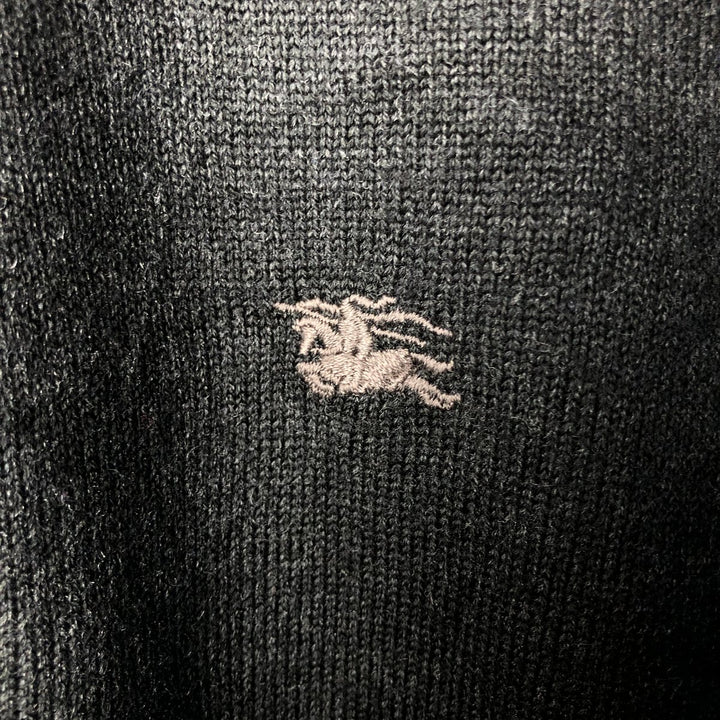 Burberry's London Merino Wool Knit Sweater, Made in Spain, Men's Size L Merino wool Charcoal Vintage Second Hand