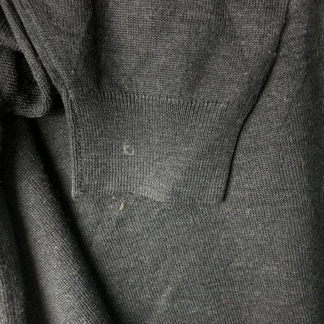 Burberry's London Merino Wool Knit Sweater, Made in Spain, Men's Size L Merino wool Charcoal Vintage Second Hand