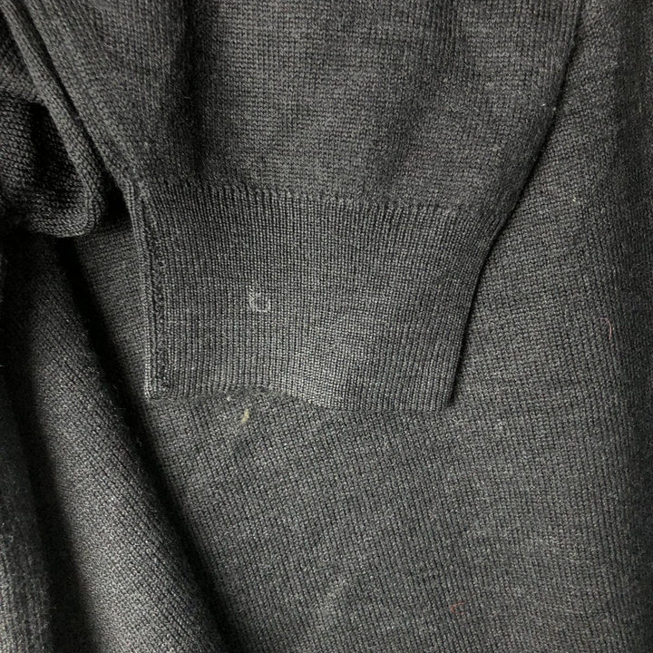 Burberry's London Merino Wool Knit Sweater, Made in Spain, Men's Size L Merino wool Charcoal Vintage Second Hand