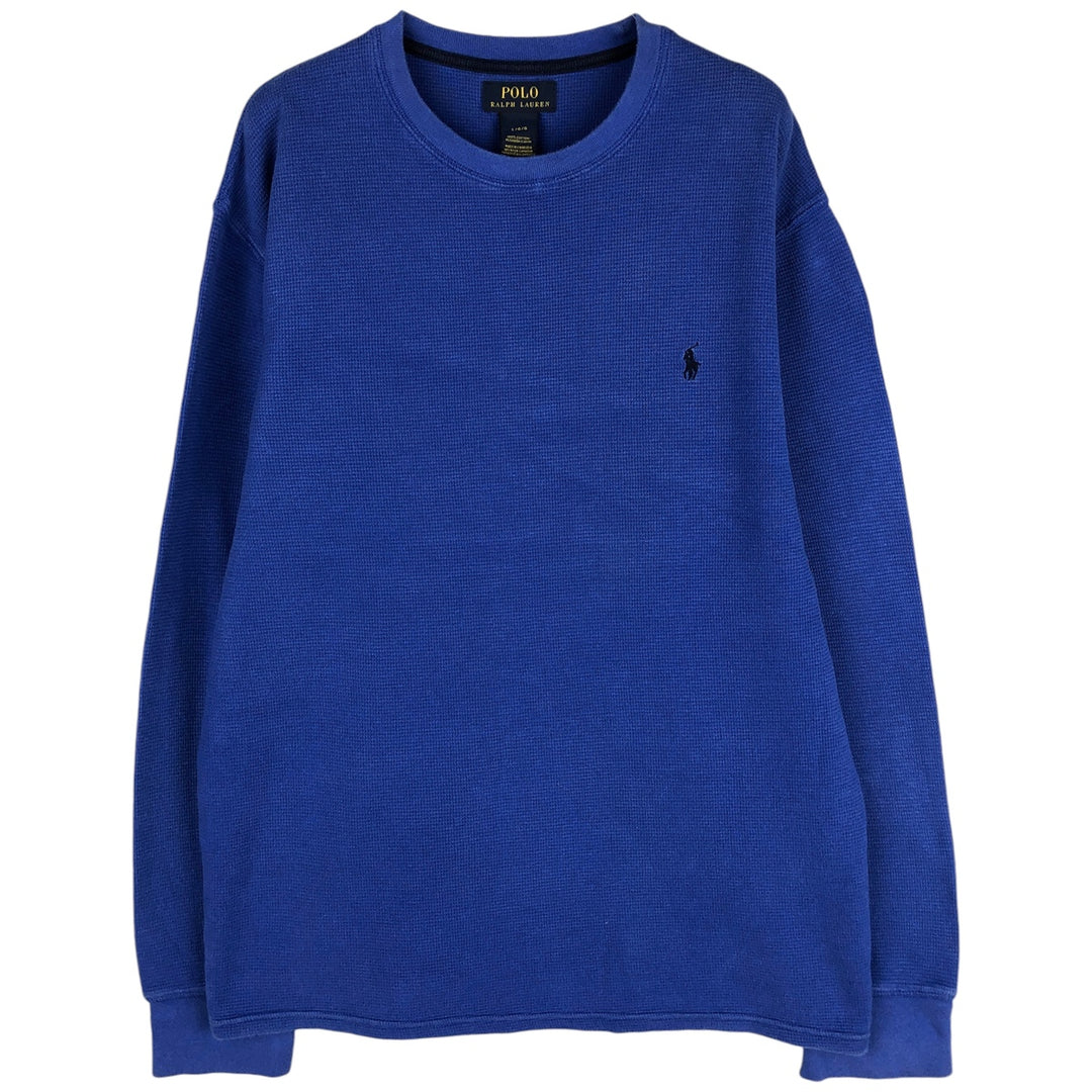 Ralph Lauren POLO RALPH LAUREN Thermal Long T-Shirt Men's Size L cotton blue type Vintage Second Hand
