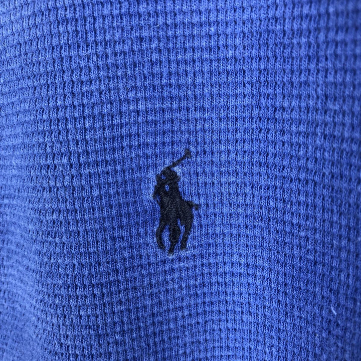 Ralph Lauren POLO RALPH LAUREN Thermal Long T-Shirt Men's Size L cotton blue type Vintage Second Hand