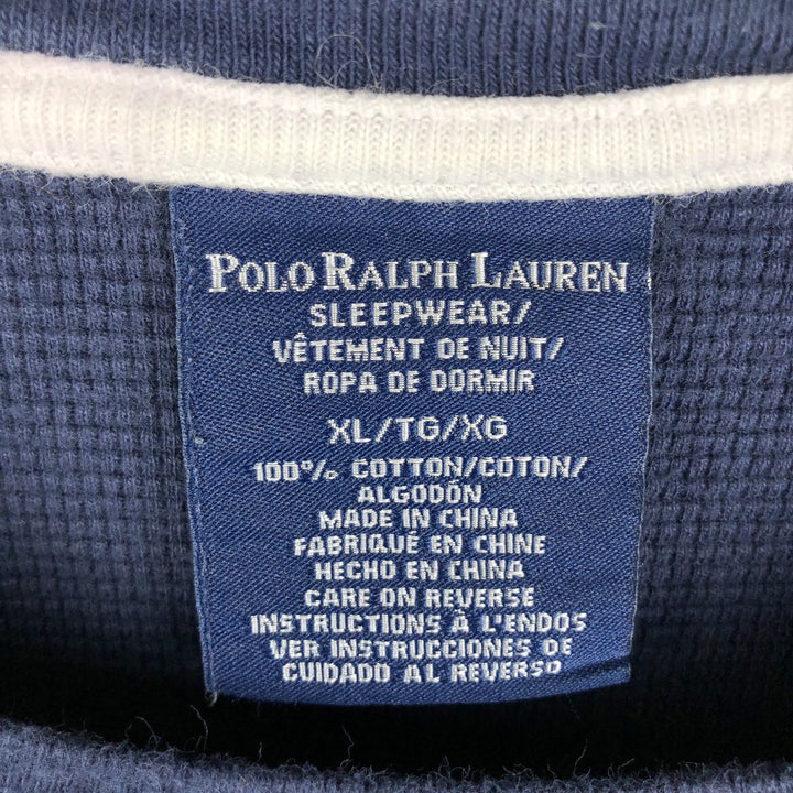Ralph Lauren POLO RALPH LAUREN Thermal Long T-Shirt Men's XL cotton navy blue type Vintage Second Hand