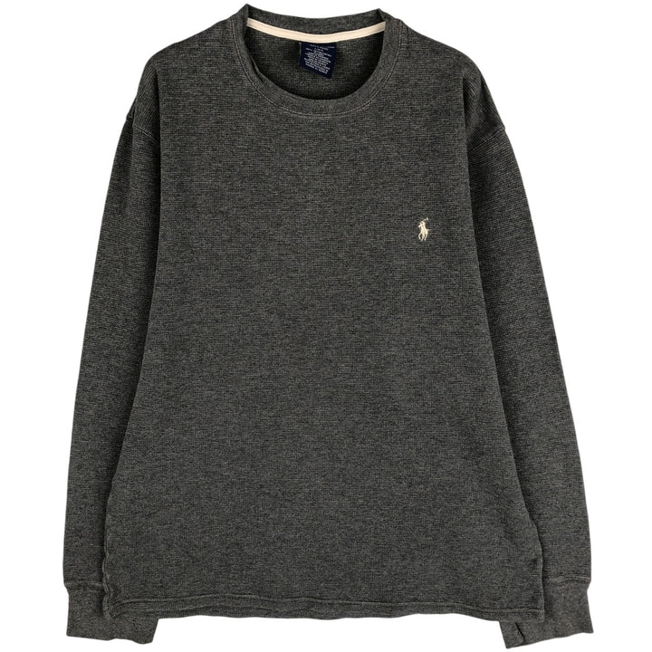 Ralph Lauren POLO RALPH LAUREN SLEEPWEAR Thermal Long T-Shirt, Men's Size L cotton gray type Vintage Second Hand