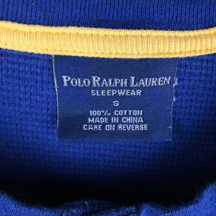 Ralph Lauren Thermal T-Shirt, Waffle, Men's Size Small cotton blue type Vintage Second Hand