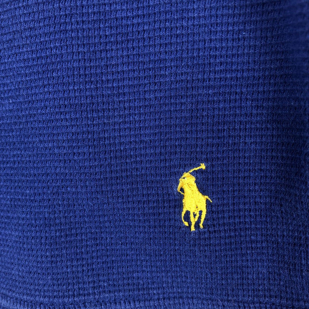 Ralph Lauren Thermal T-Shirt, Waffle, Men's Size Small cotton blue type Vintage Second Hand