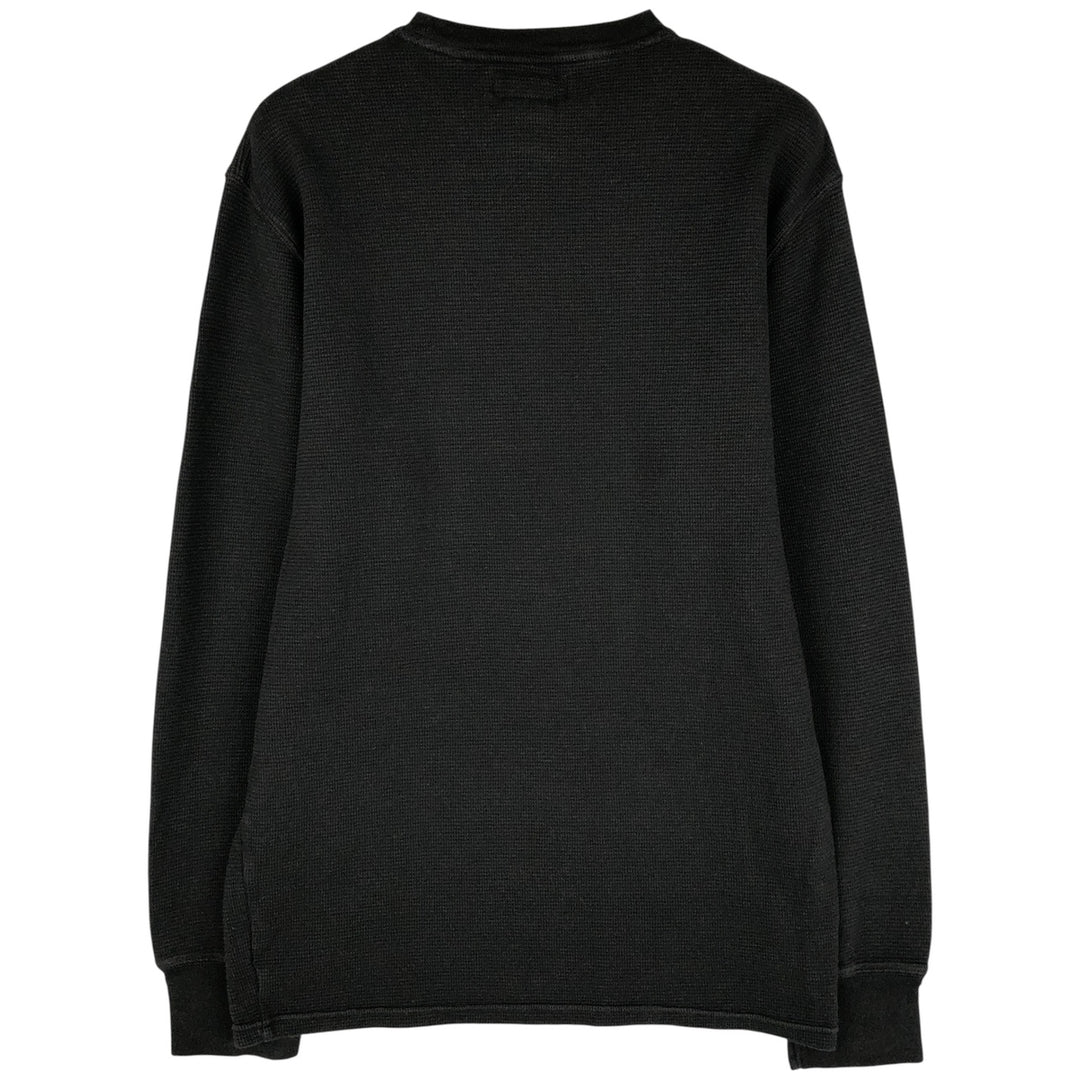 Ralph Lauren POLO RALPH LAUREN Thermal Long T-Shirt, Men's Size M cotton black type Vintage Second Hand