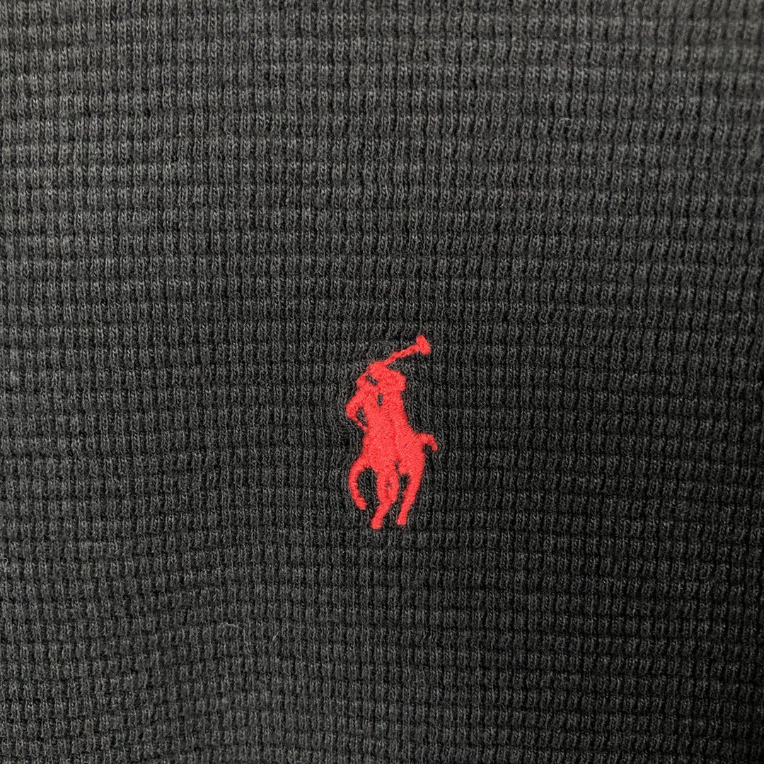 Ralph Lauren POLO RALPH LAUREN Thermal Long T-Shirt, Men's Size M cotton black type Vintage Second Hand